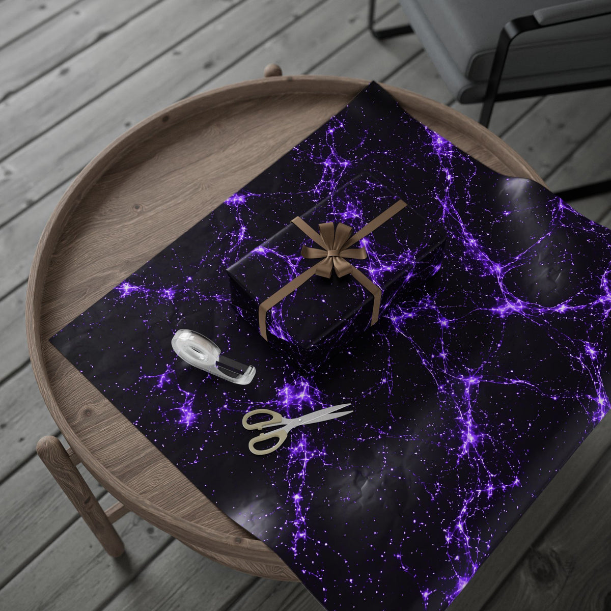 Neon Mycelium - Ultraviolet Wrapping Paper