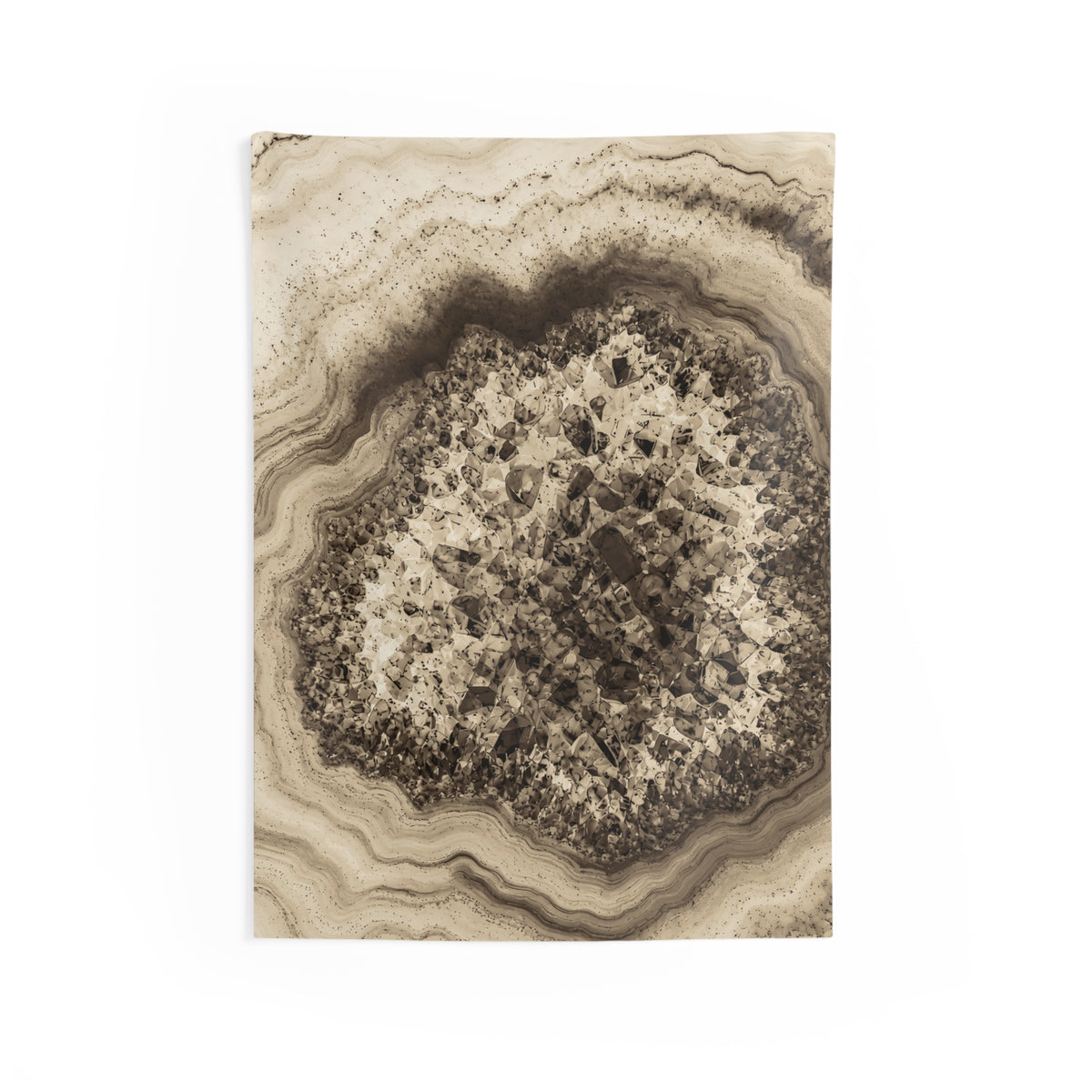 Geode Core - Ink on Paper Tapestry