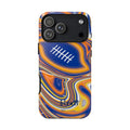 Royal Blue & Yellow Trippy Football Phone Case