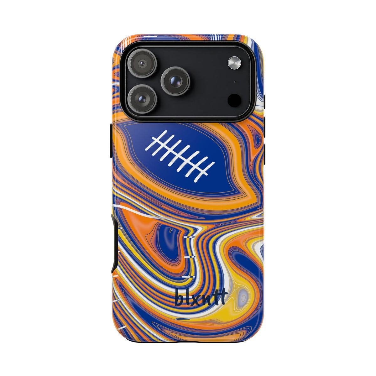 Royal Blue & Yellow Trippy Football Phone Case