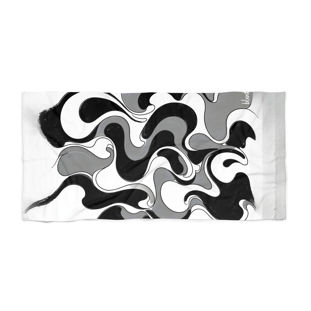 Fillmore Flow - Monochrome Beach Towel