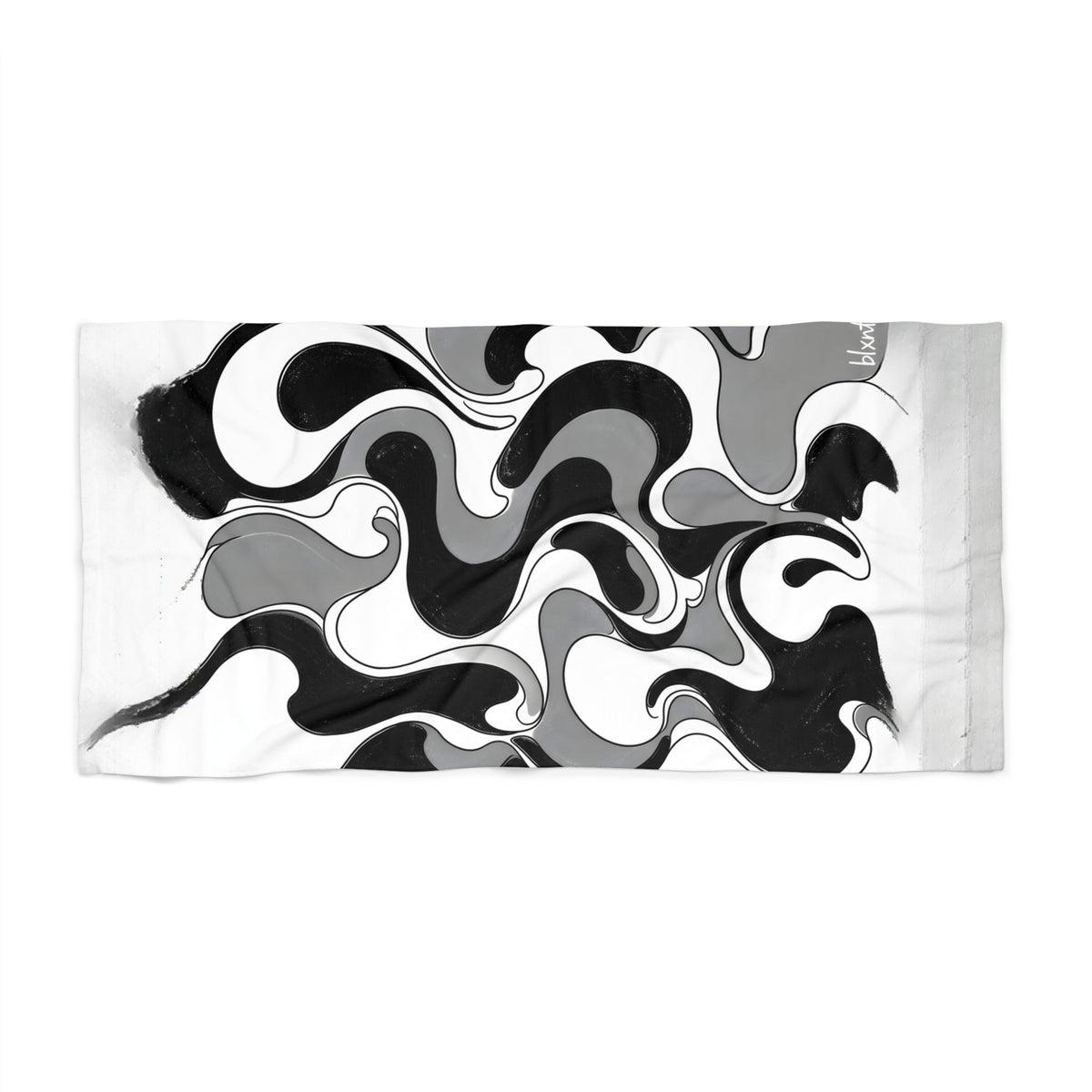 Fillmore Flow - Monochrome Beach Towel