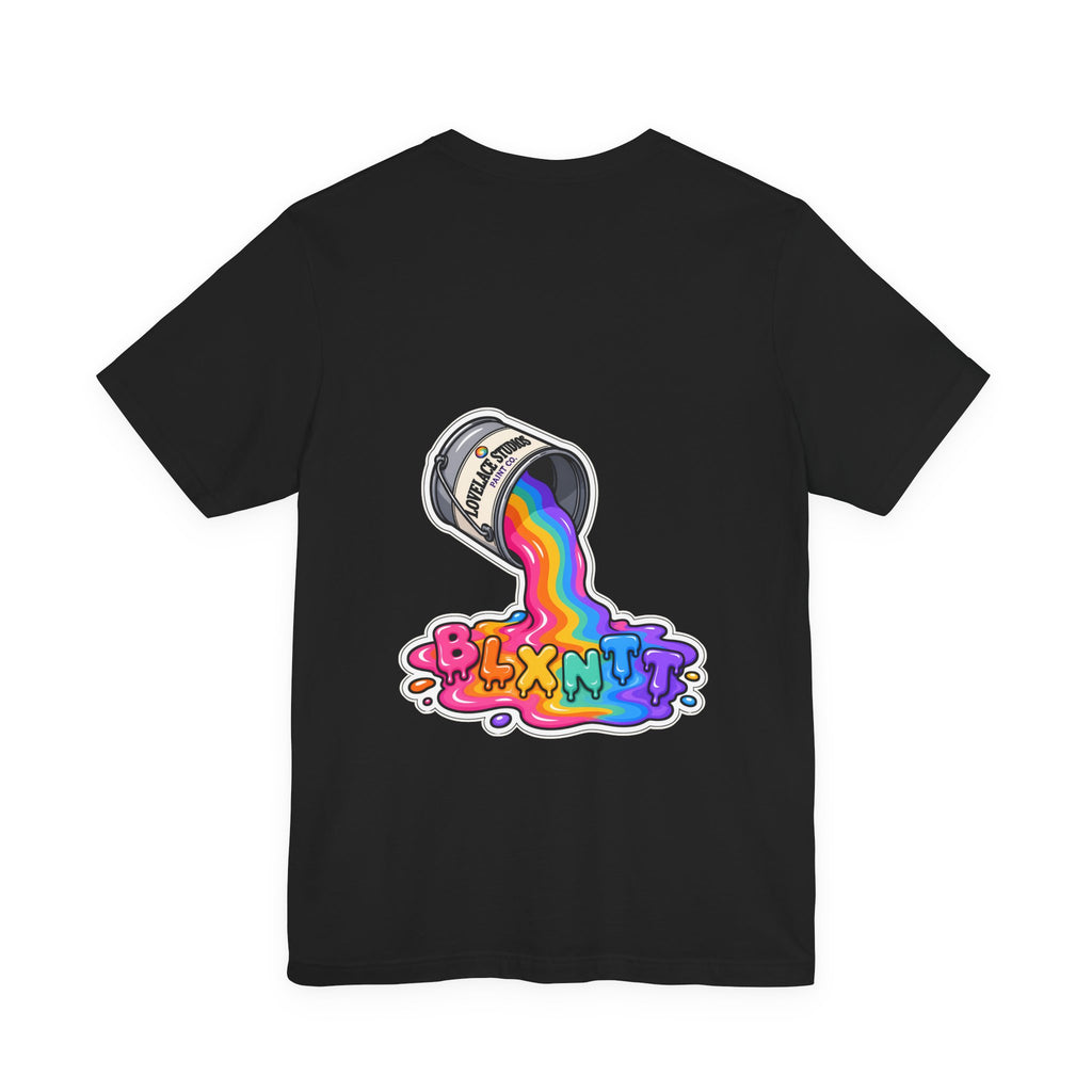 BLXNTT Paint Spill Tee - Rainbow (Black)