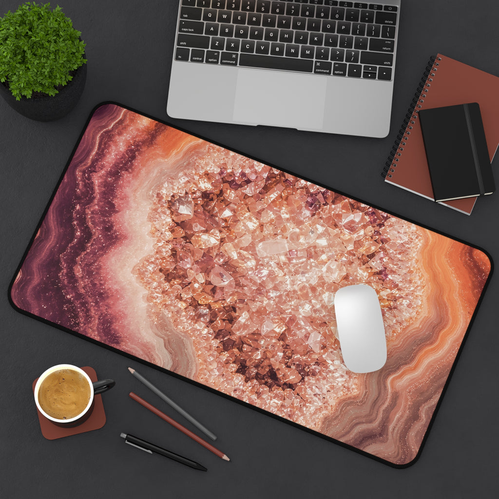 Geode Core - Peach Sorbet Desk Mat