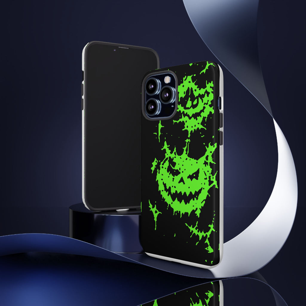 Green Spiderweb Pumpkin Phone Case