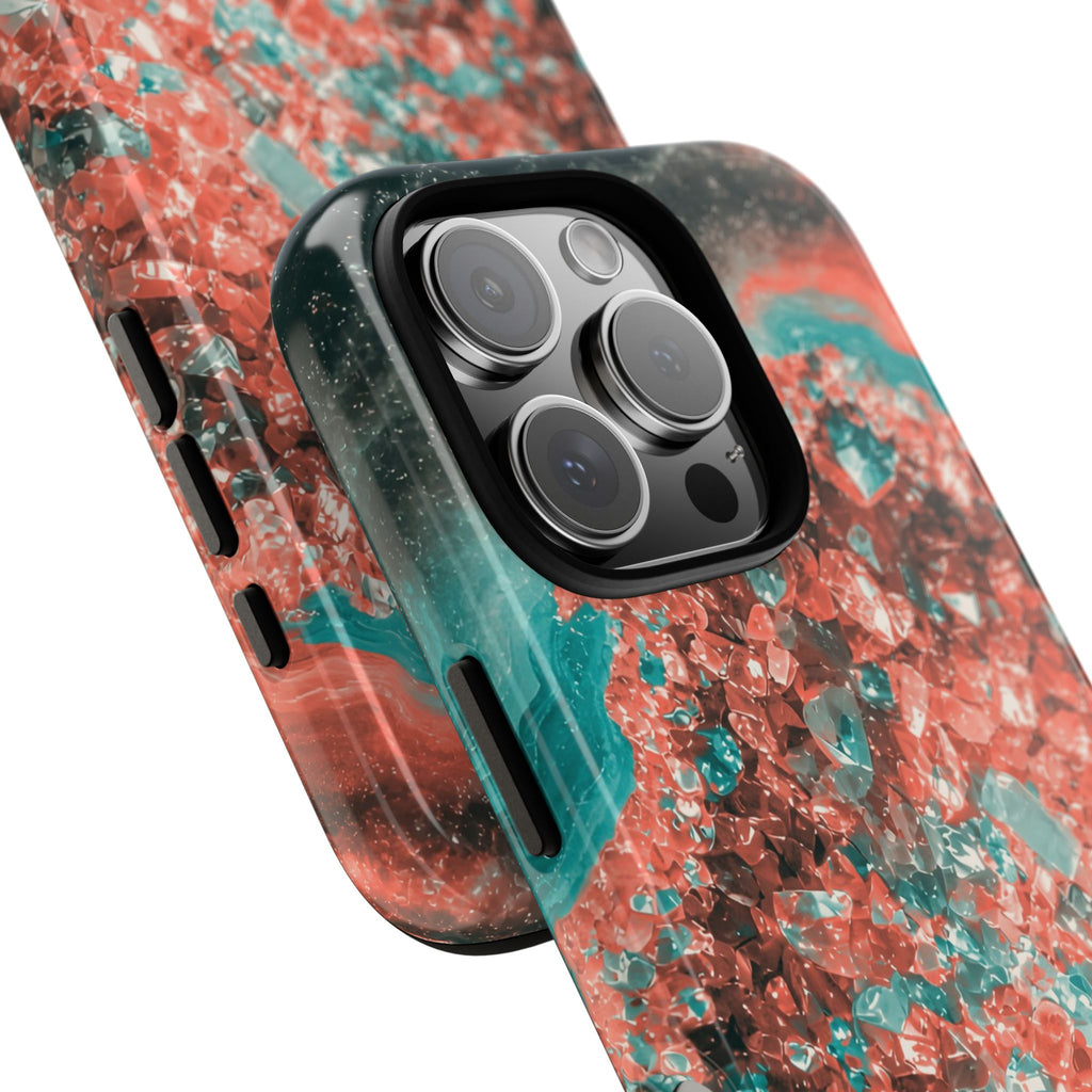 Geode Core - Coral Teal Phone Case