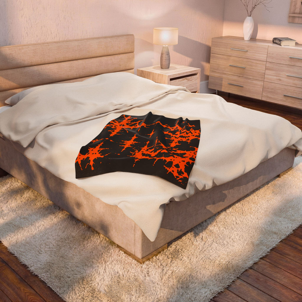 Orange Spiderweb Pumpkin Blanket