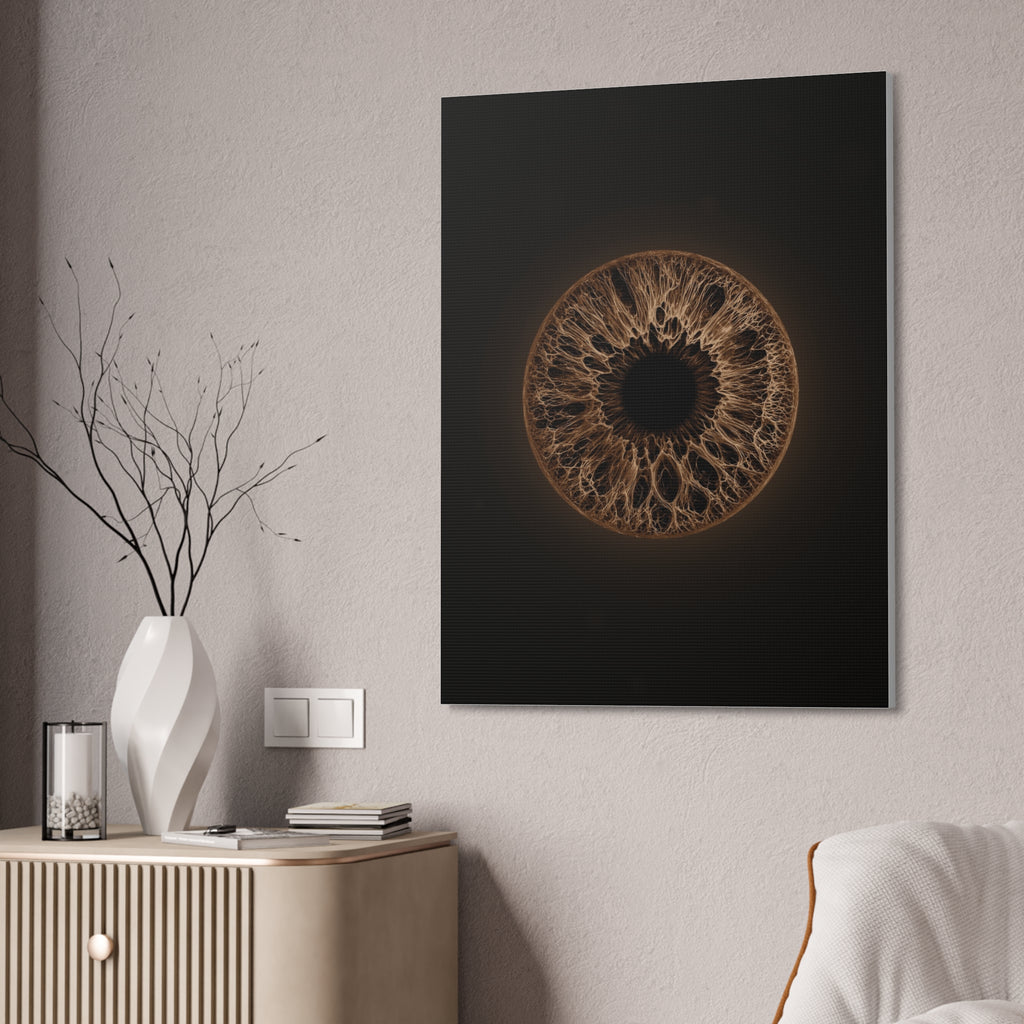 BLXNTT Iris – Lace Web Dark Brown Glossy Canvas