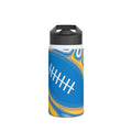 Powder Blue & Gold Trippy Football Water Bottle