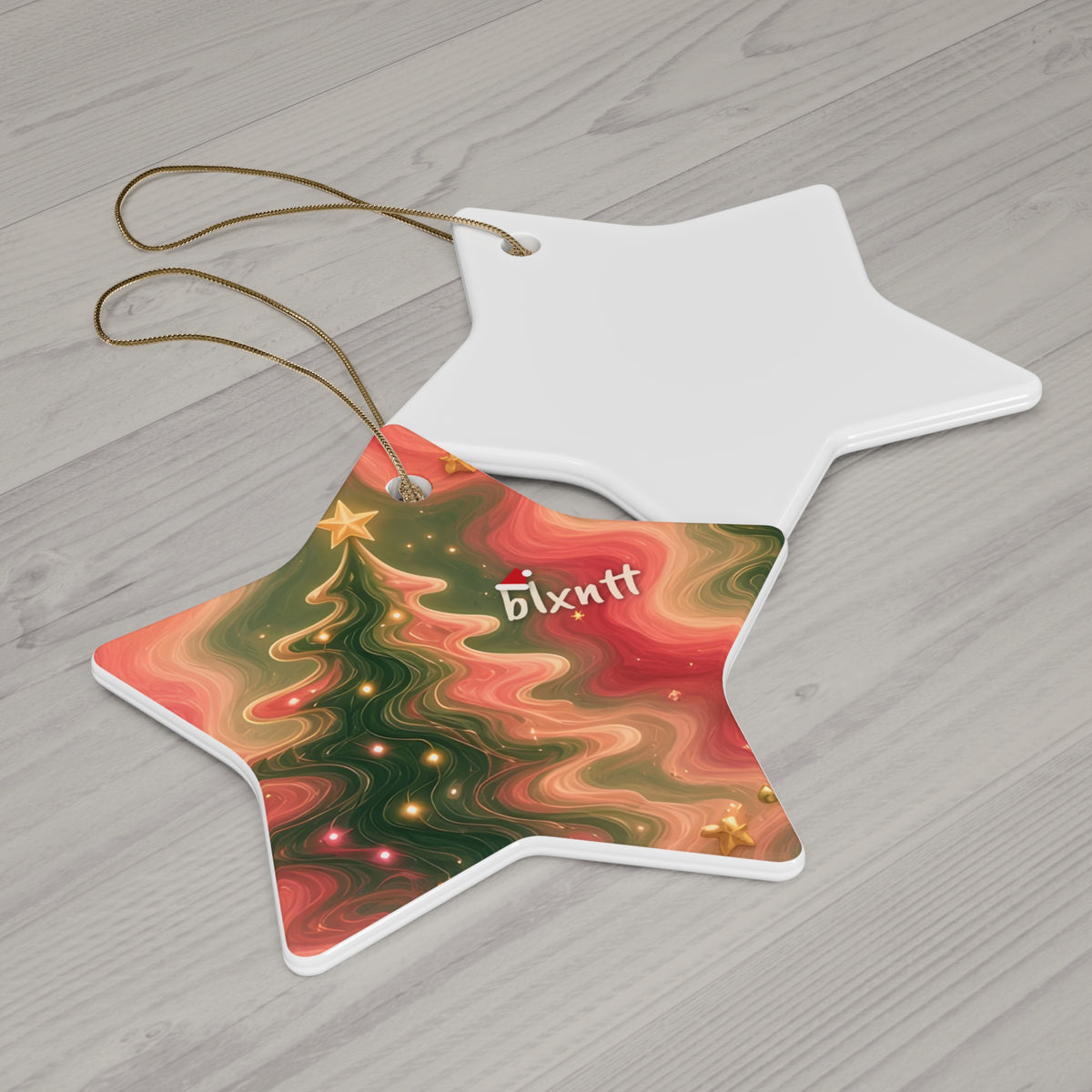 Trees Trippy Christmas Ornament