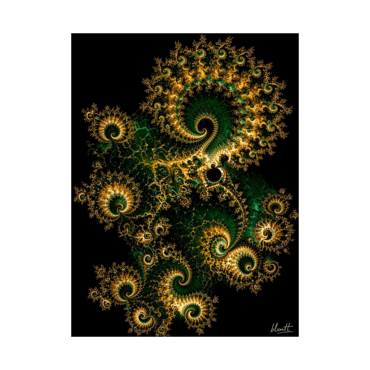 Copper Infinity - Emerald & Gold Poster