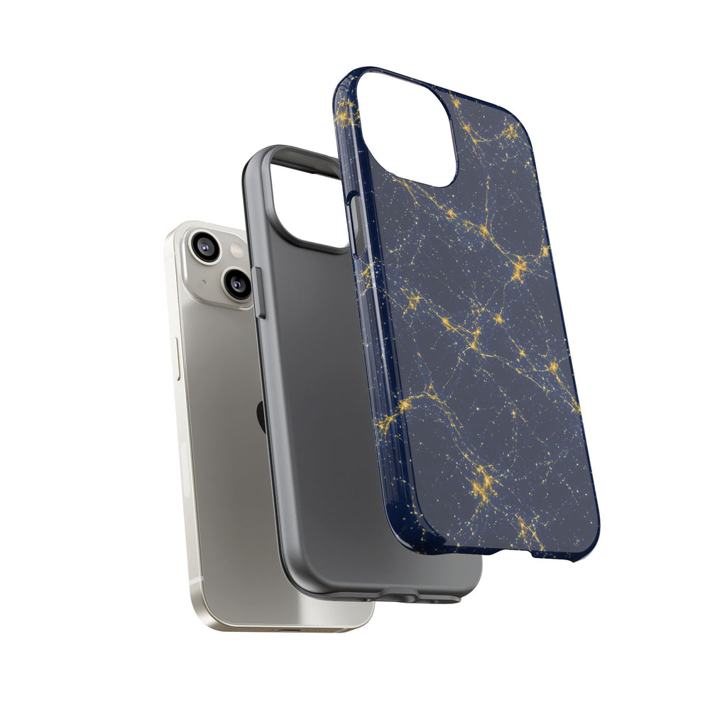 Neon Mycelium - Mustard Navy Phone Case