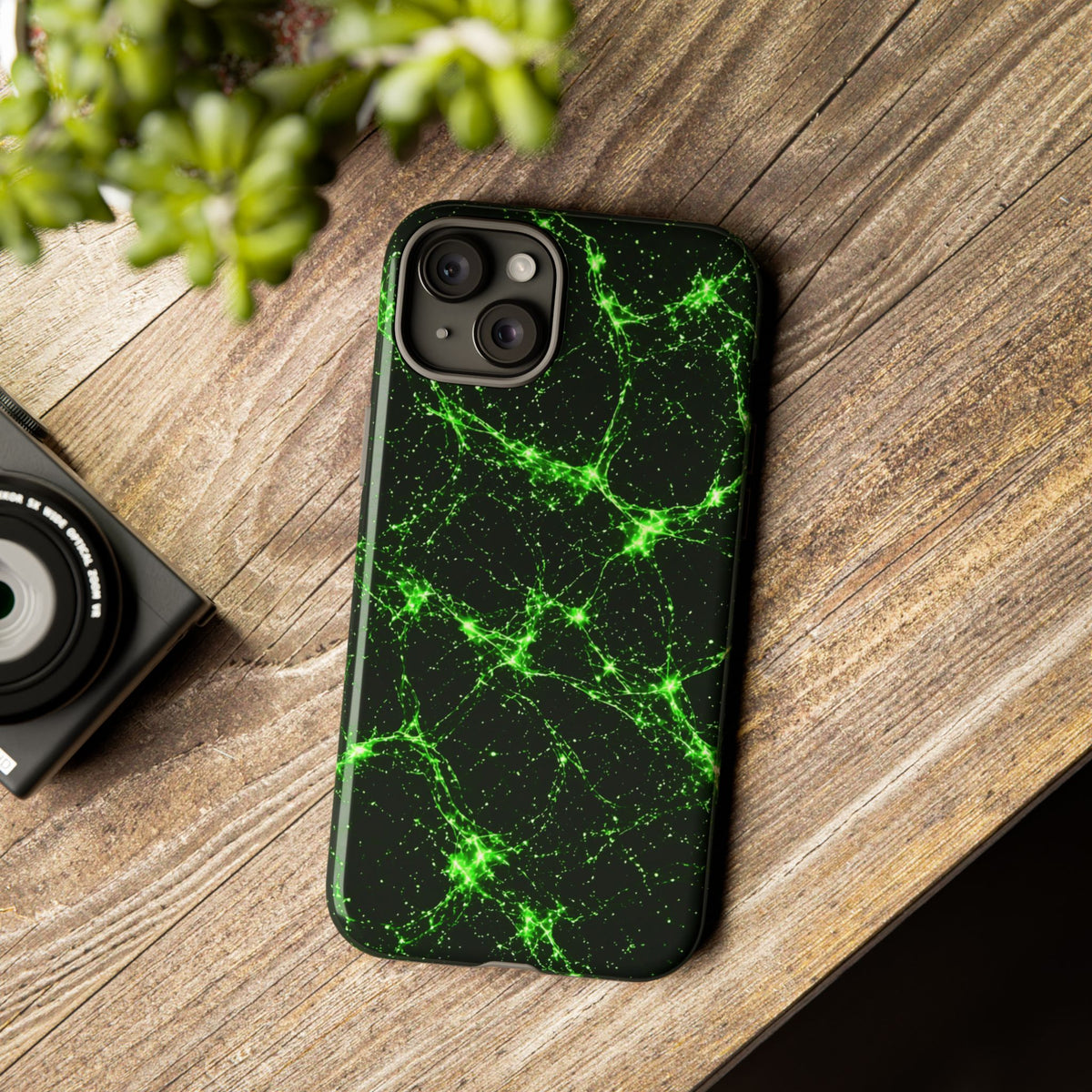 Neon Mycelium - Toxic Lime Phone Case