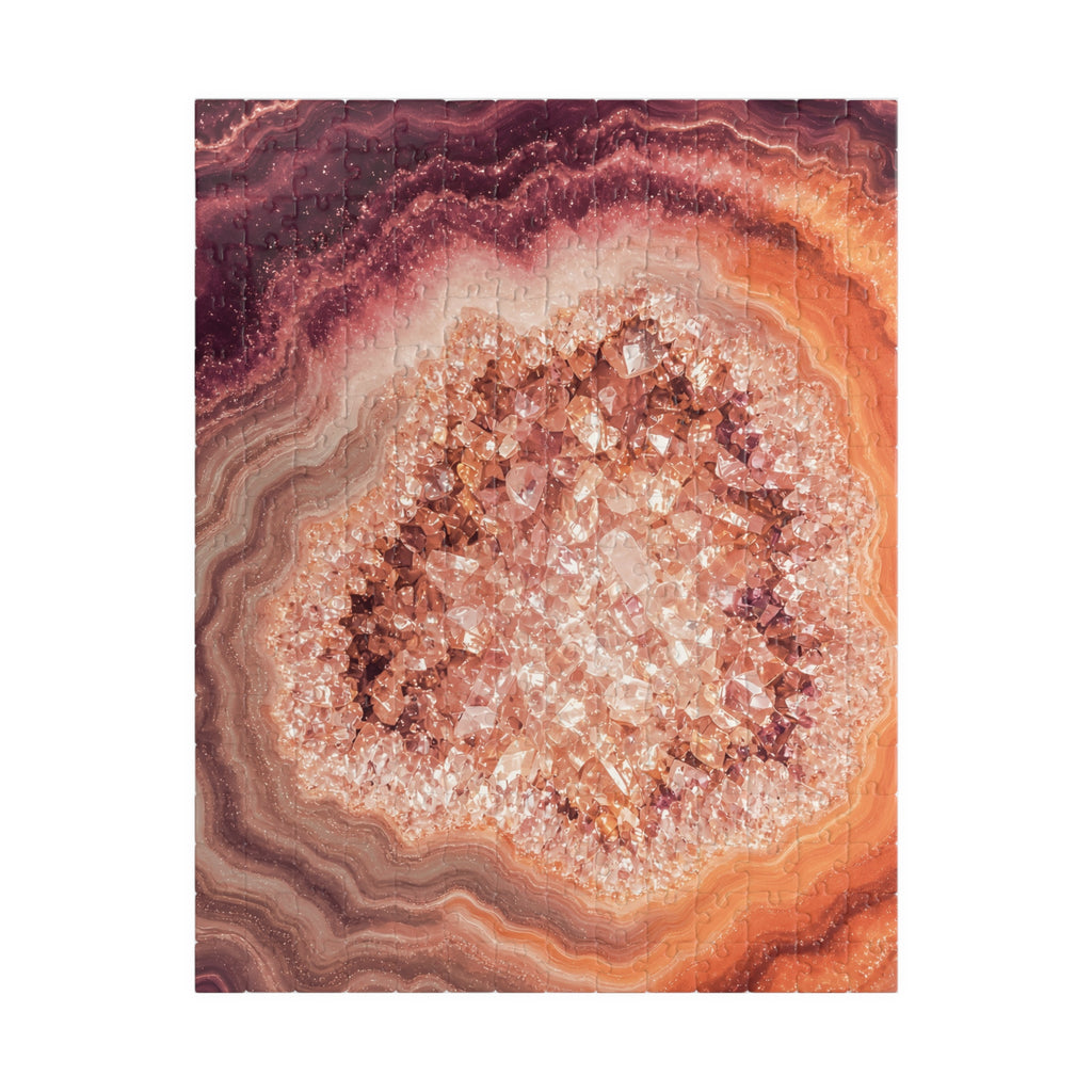 Geode Core - Peach Sorbet Jigsaw Puzzle