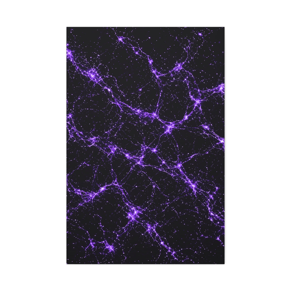 Neon Mycelium - Ultraviolet Glossy Canvas