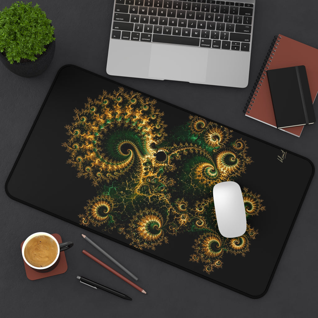 Copper Infinity - Emerald & Gold Desk Mat