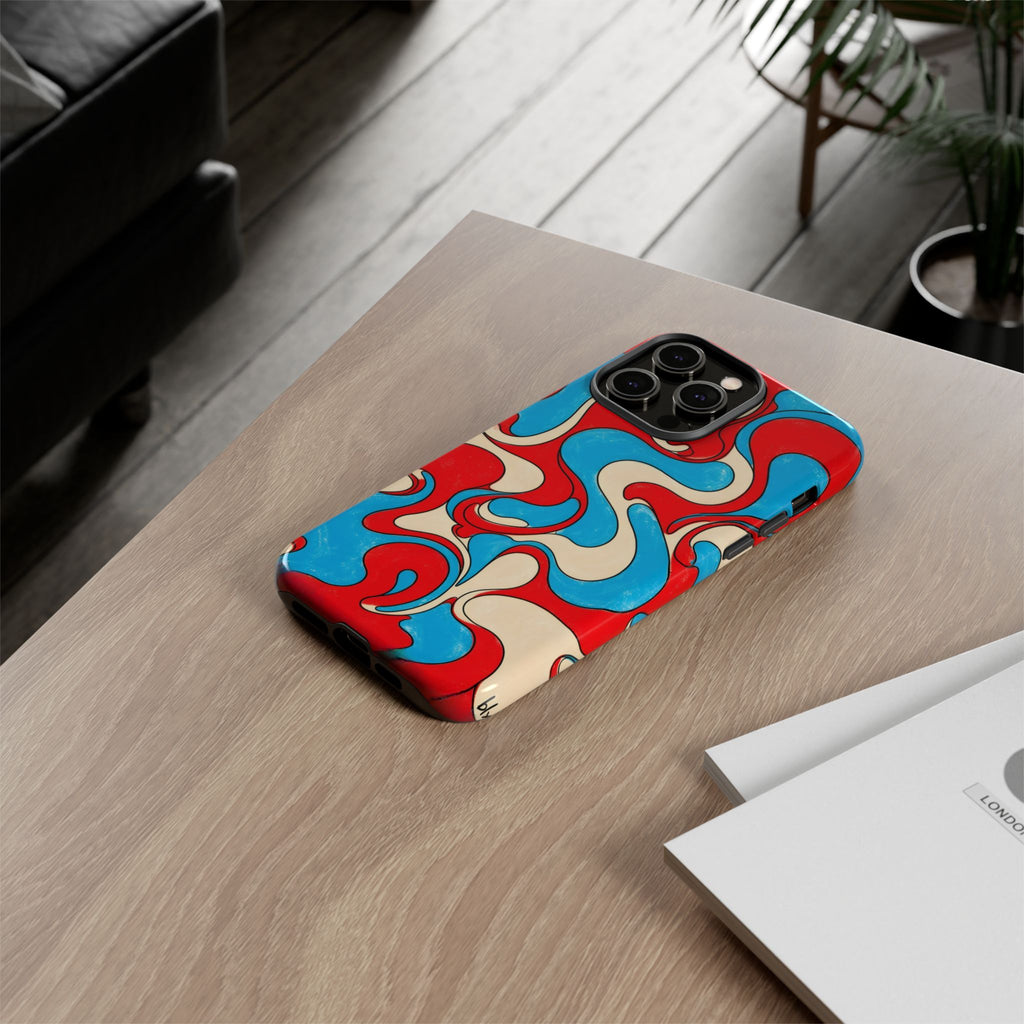 Fillmore Flow - Red, Cyan & Cream Phone Case
