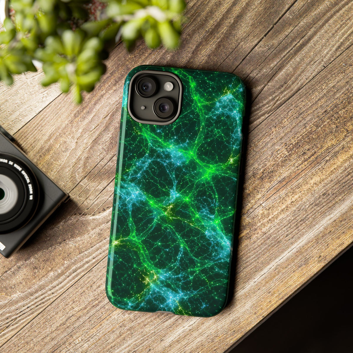 Neon Mycelium - Mermaid Phone Case