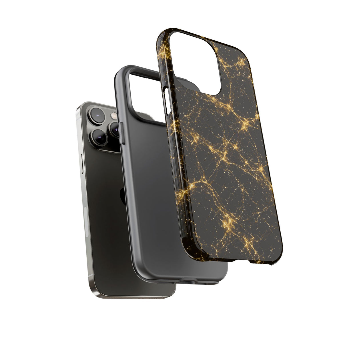 Neon Mycelium - Gold Filigree Phone Case