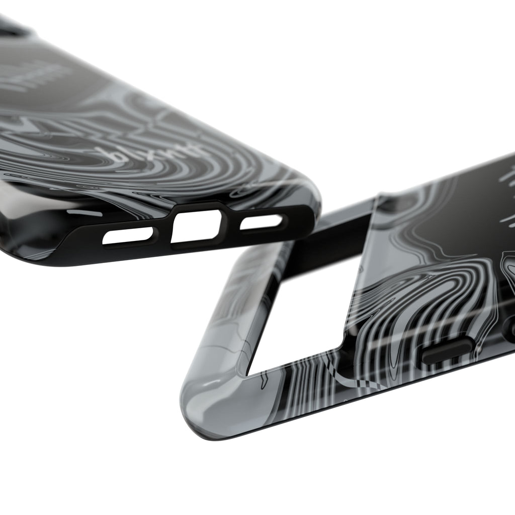Black & Silver Trippy Football Phone Case