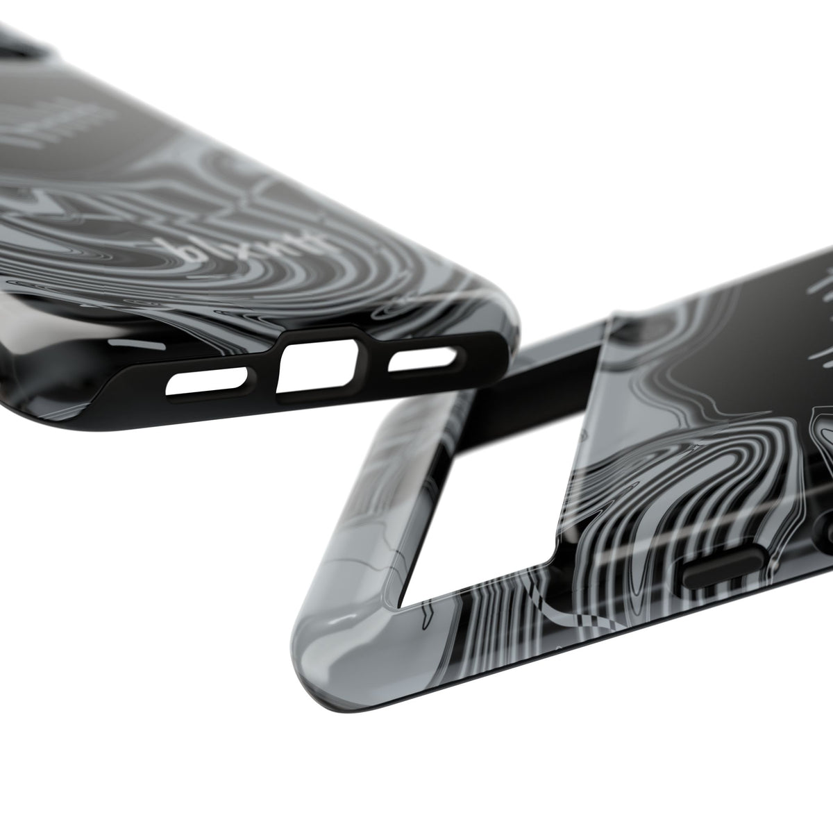 Black & Silver Trippy Football Phone Case