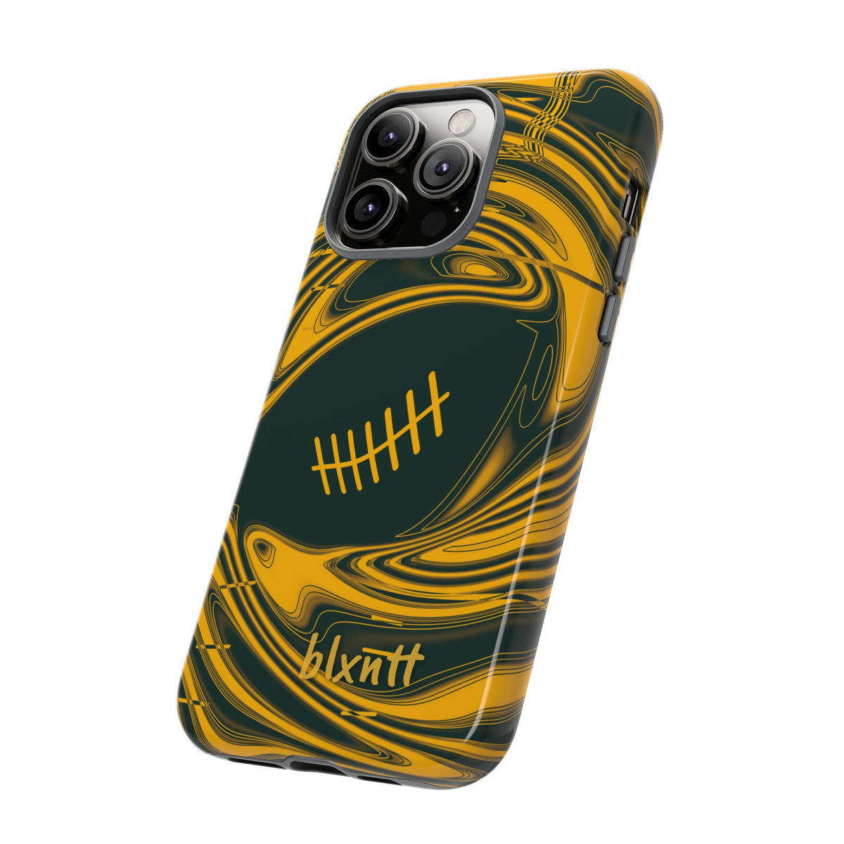 Green & Gold Trippy Football Phone Case