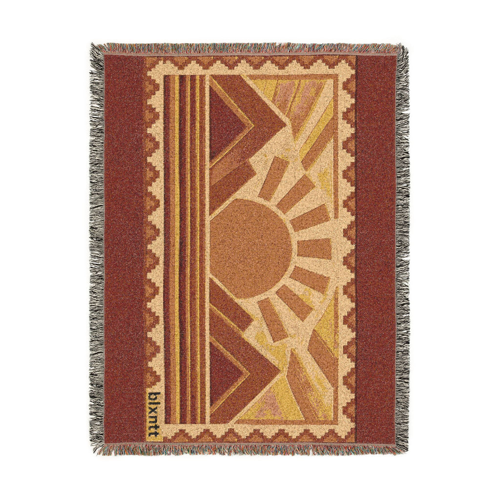 BLXNTT Orange Hippie Woven Blanket #1