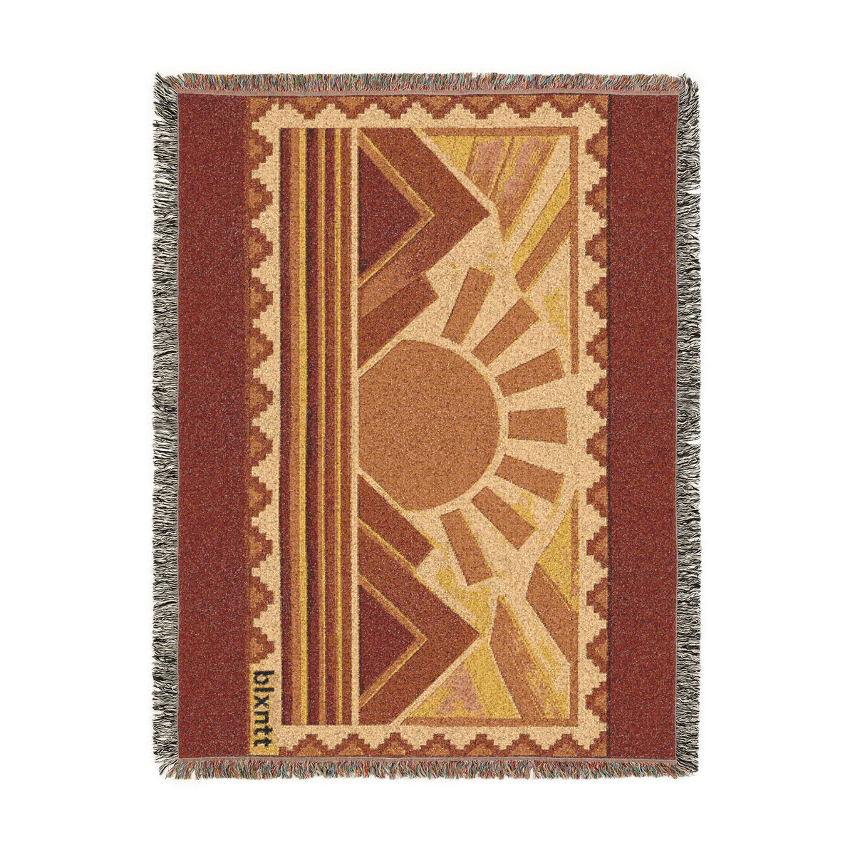 BLXNTT Orange Hippie Woven Blanket #1