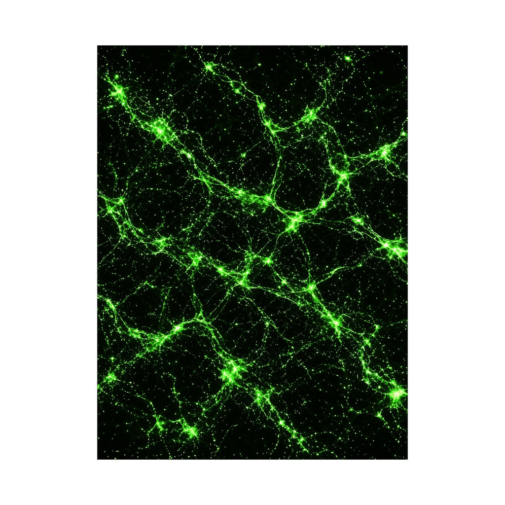 Neon Mycelium - Toxic Lime Poster