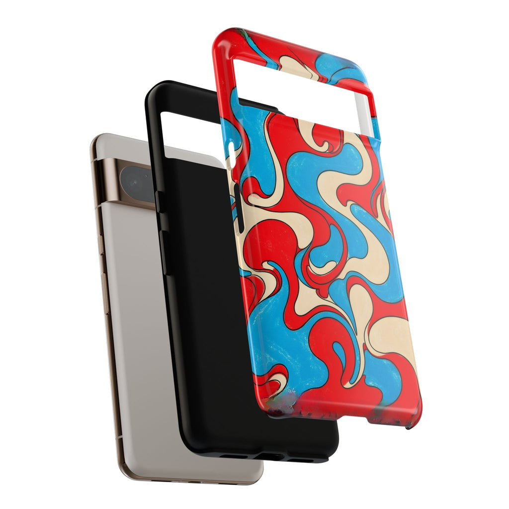 Fillmore Flow - Red, Cyan & Cream Phone Case