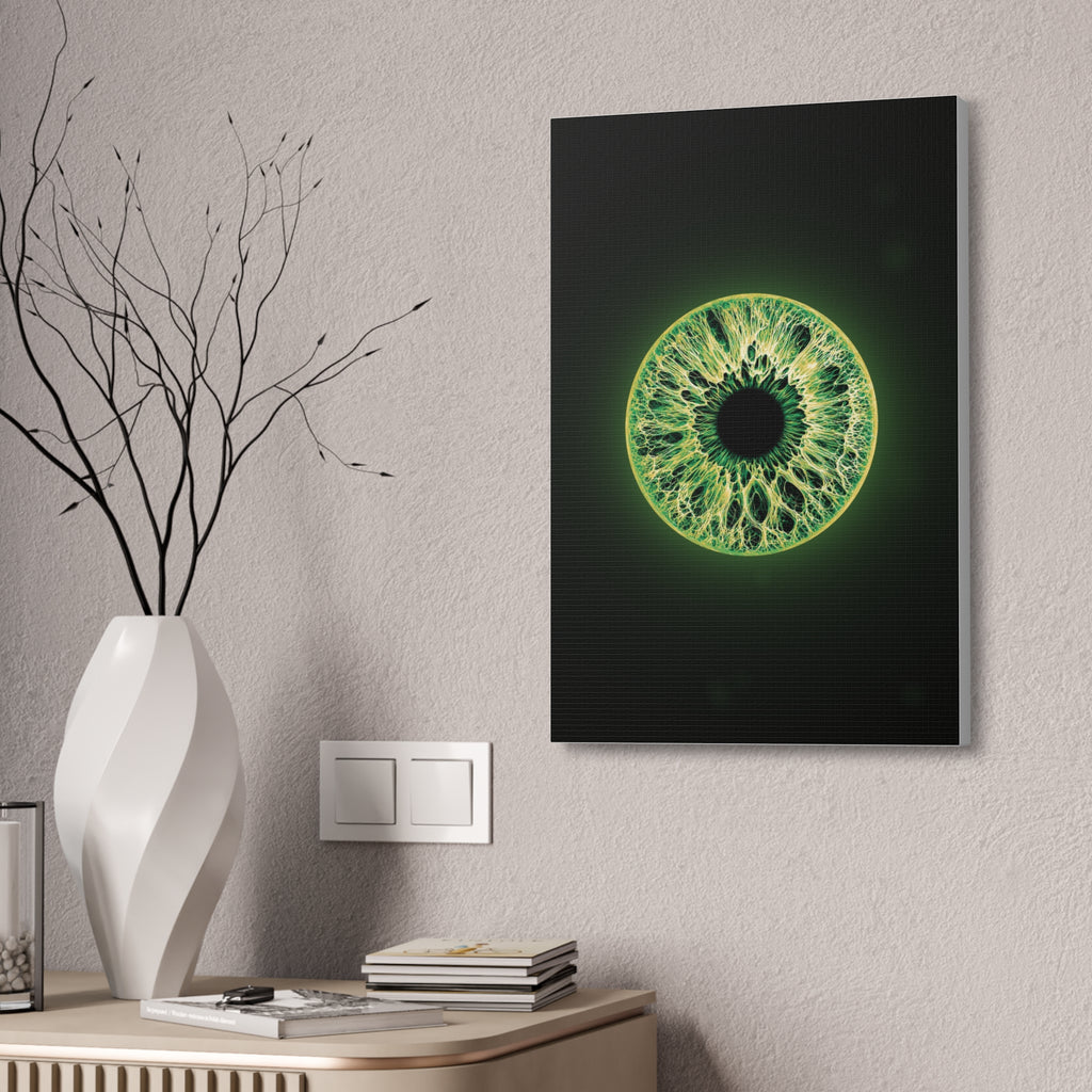 BLXNTT Iris – Lace Web Emerald Gold Glossy Canvas