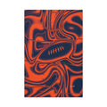 Orange & Navy Trippy Football Glossy Canvas