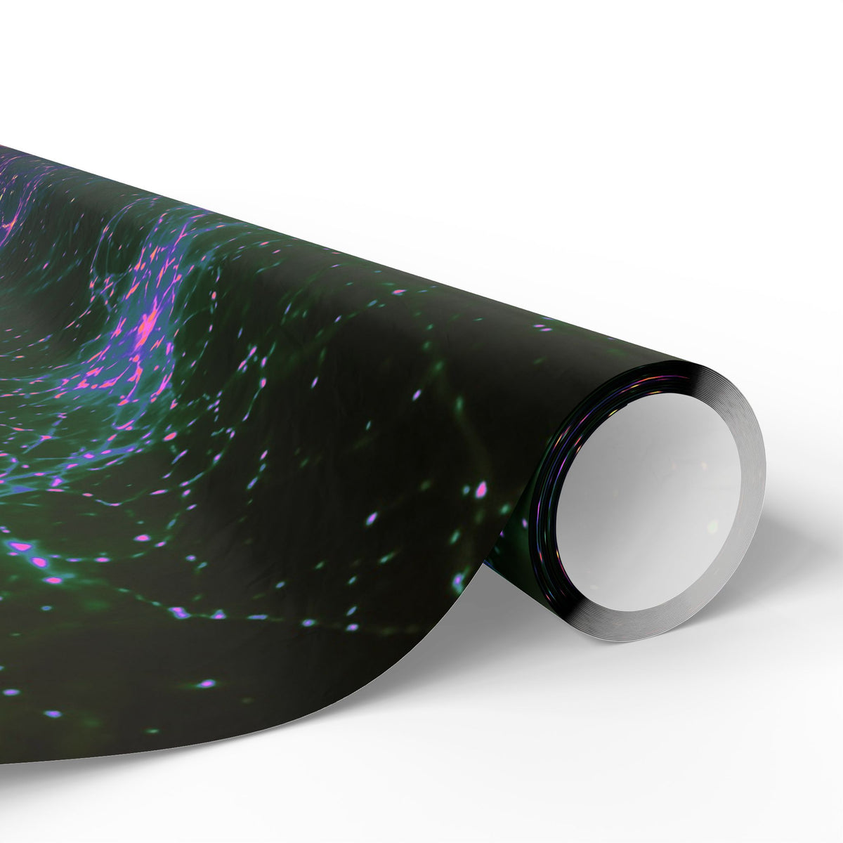 Neon Mycelium - Holographic Wrapping Paper