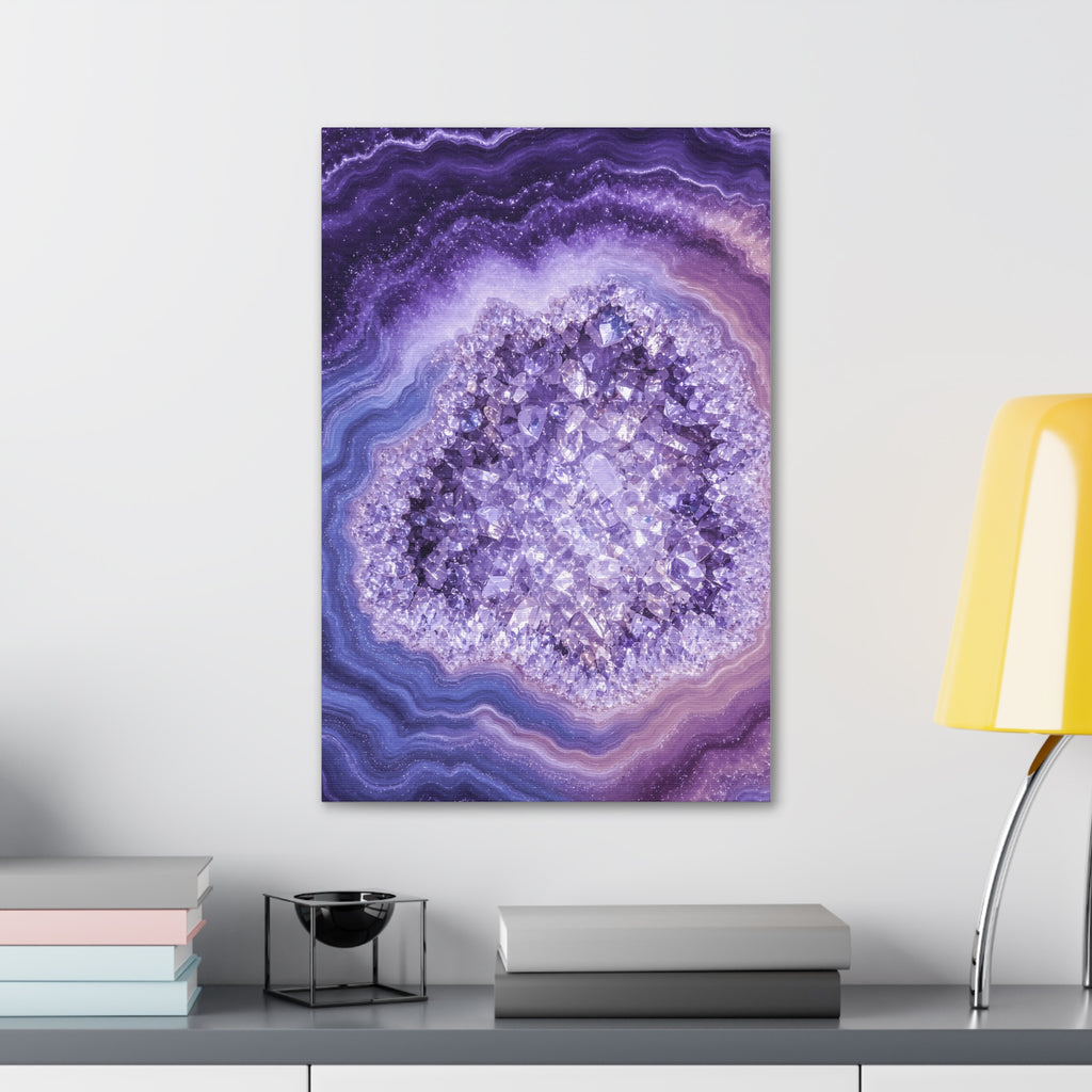 Geode Core - Lilac Dream Glossy Canvas