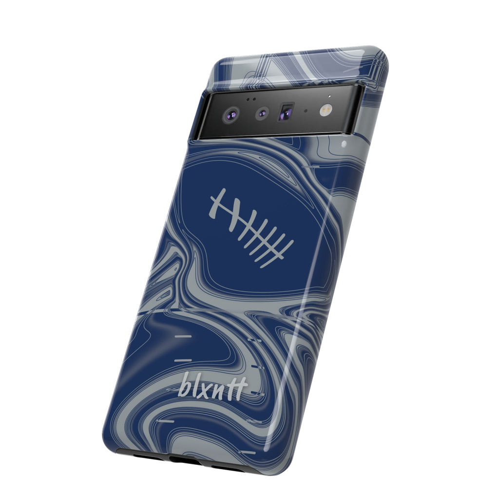 Blue & Gray Trippy Football Phone Case