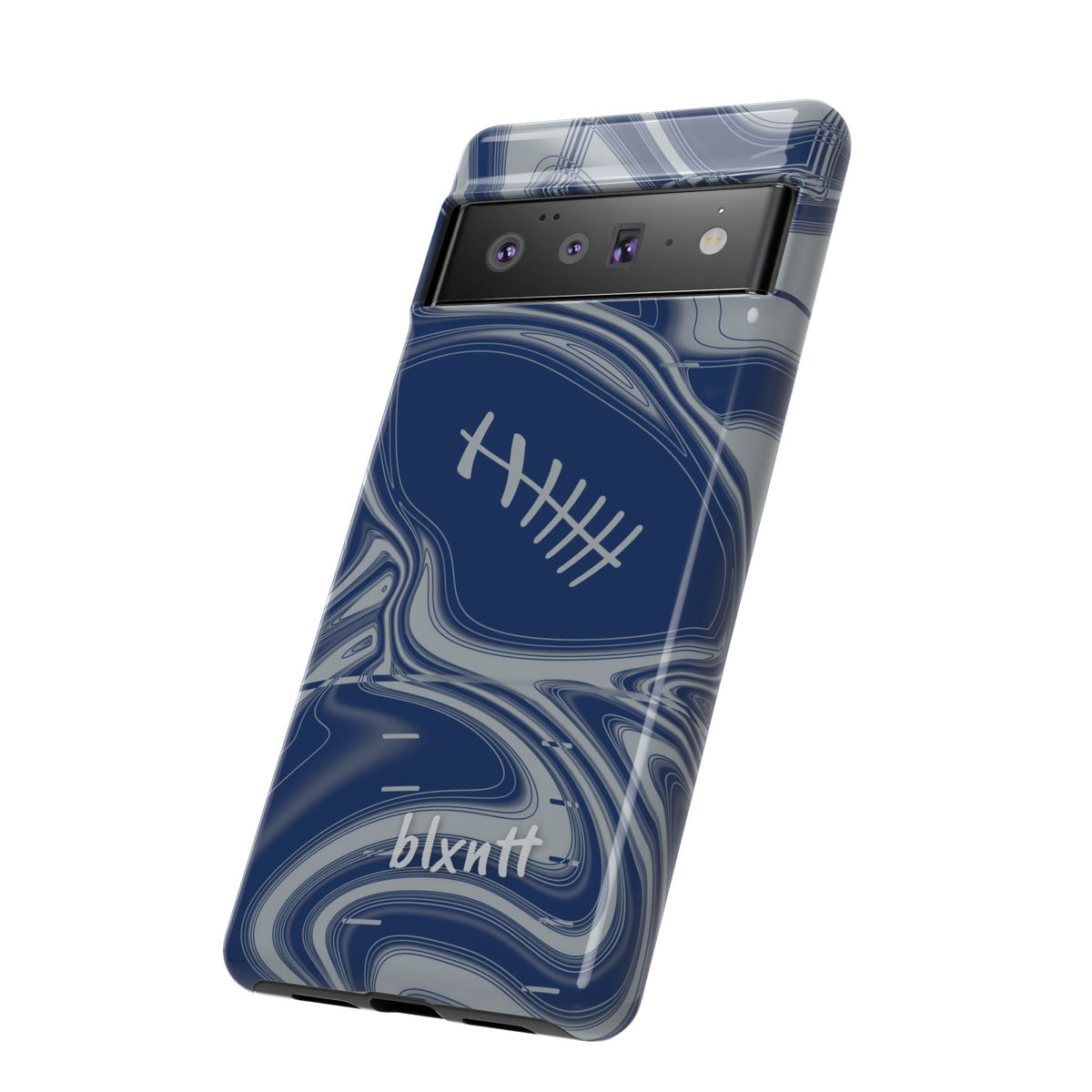Blue & Gray Trippy Football Phone Case