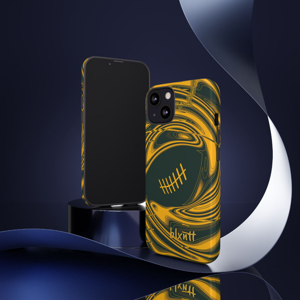 Green & Gold Trippy Football Phone Case