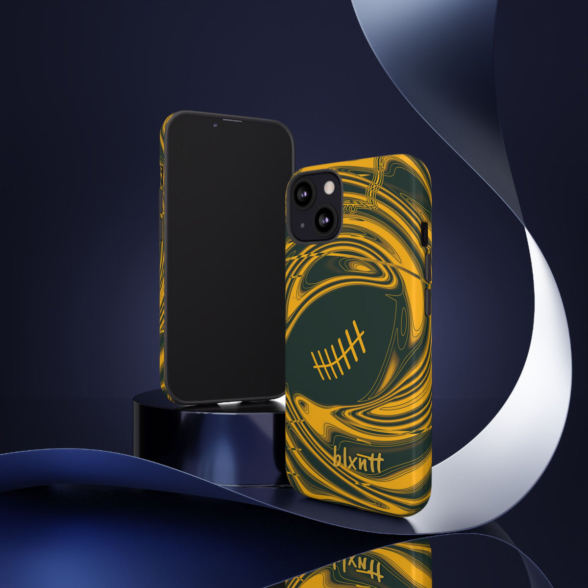 Green & Gold Trippy Football Phone Case