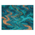 Turquoise & Copper Marble Puzzle