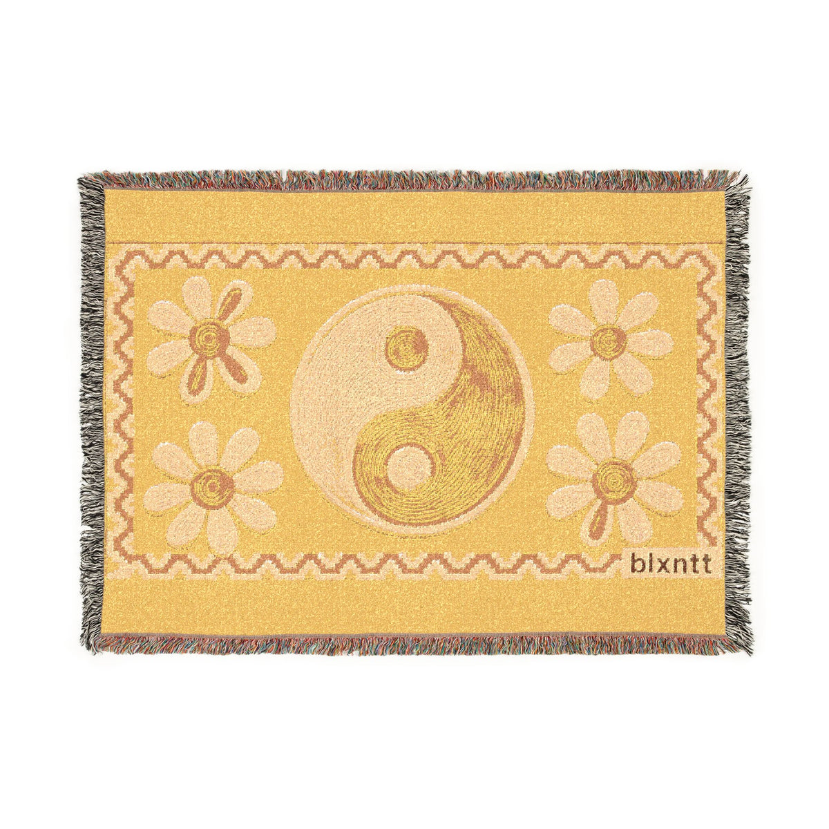 BLXNTT Yellow Hippie Woven Blanket #4