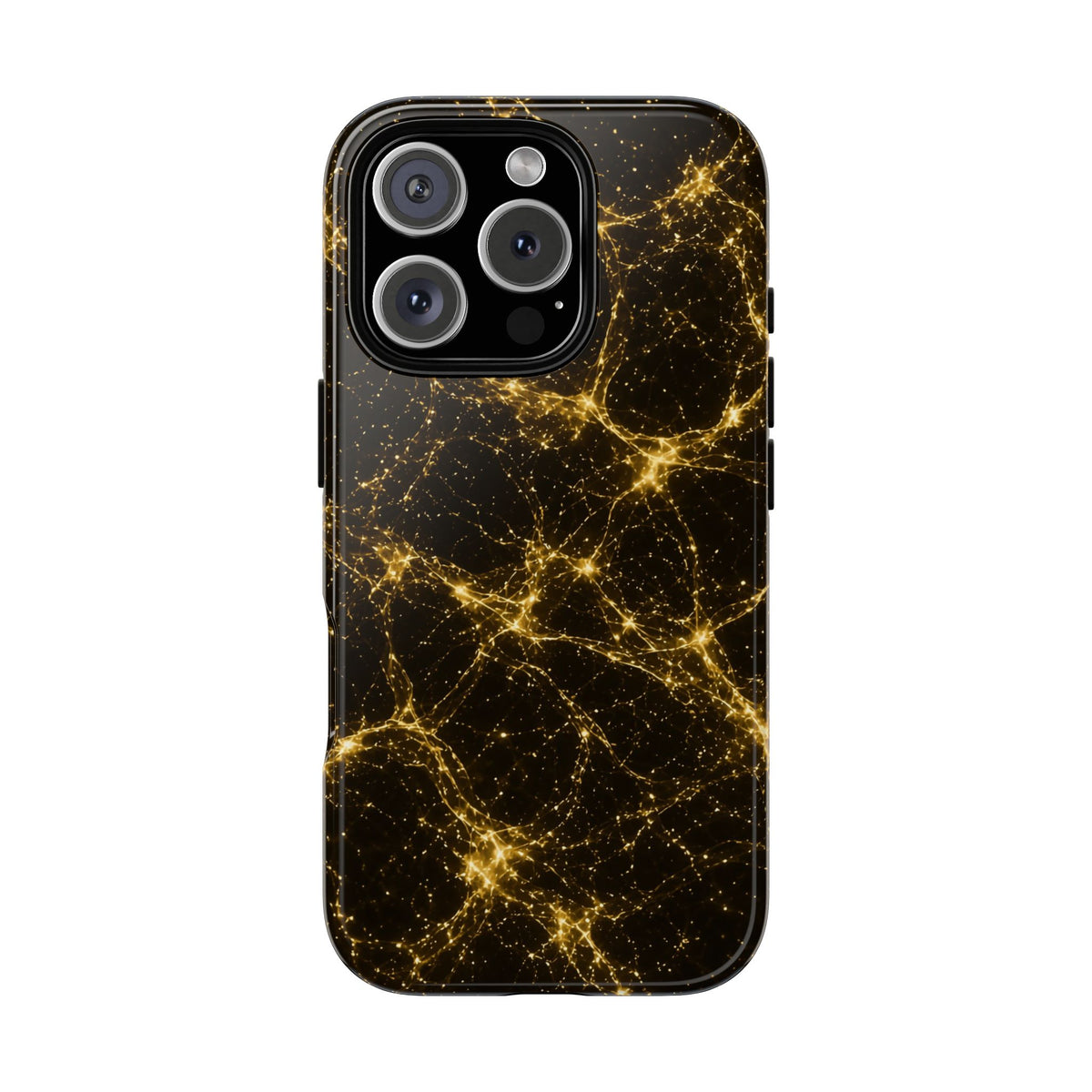 Neon Mycelium - Gold Filigree Phone Case