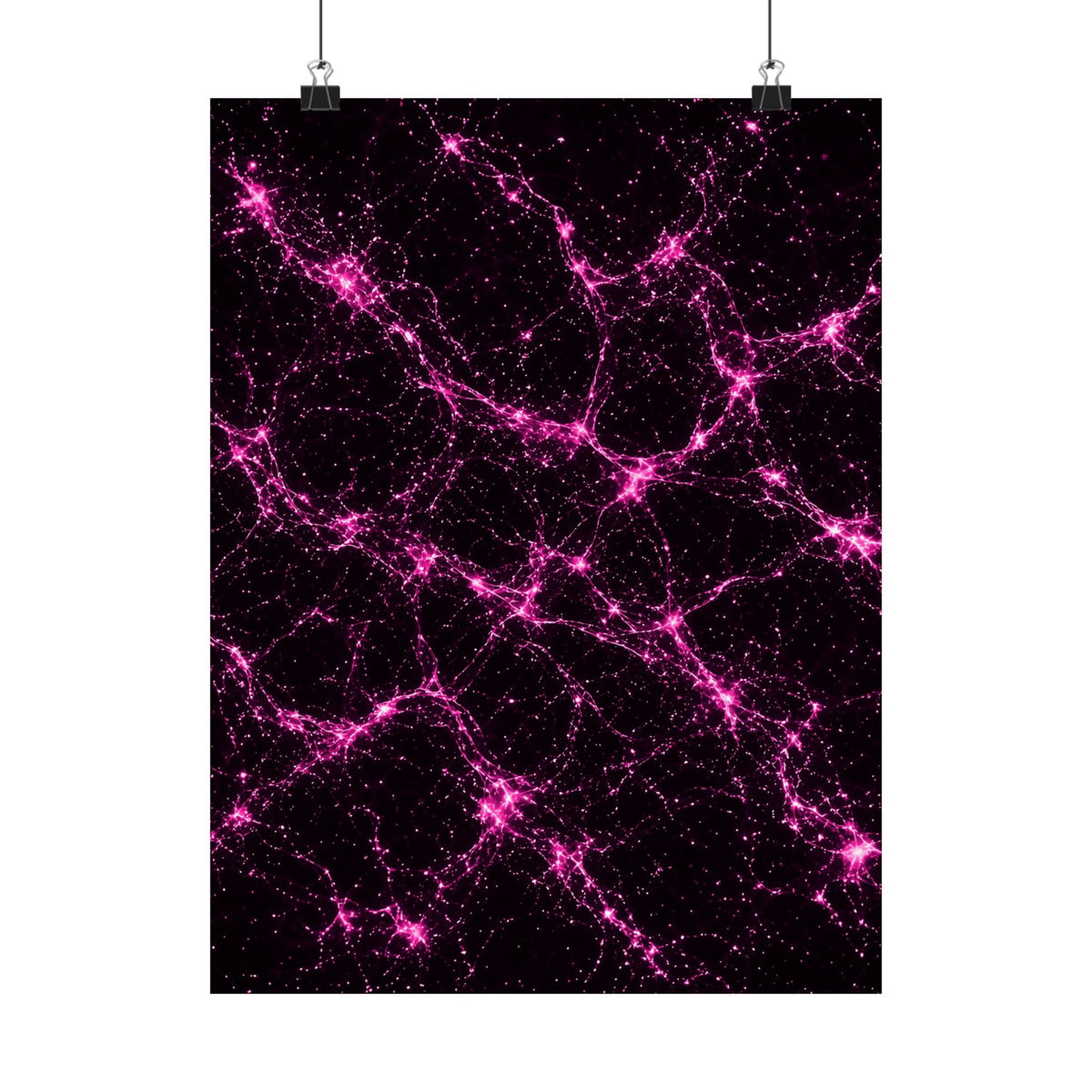 Neon Mycelium - Hot Pink Pulse Poster