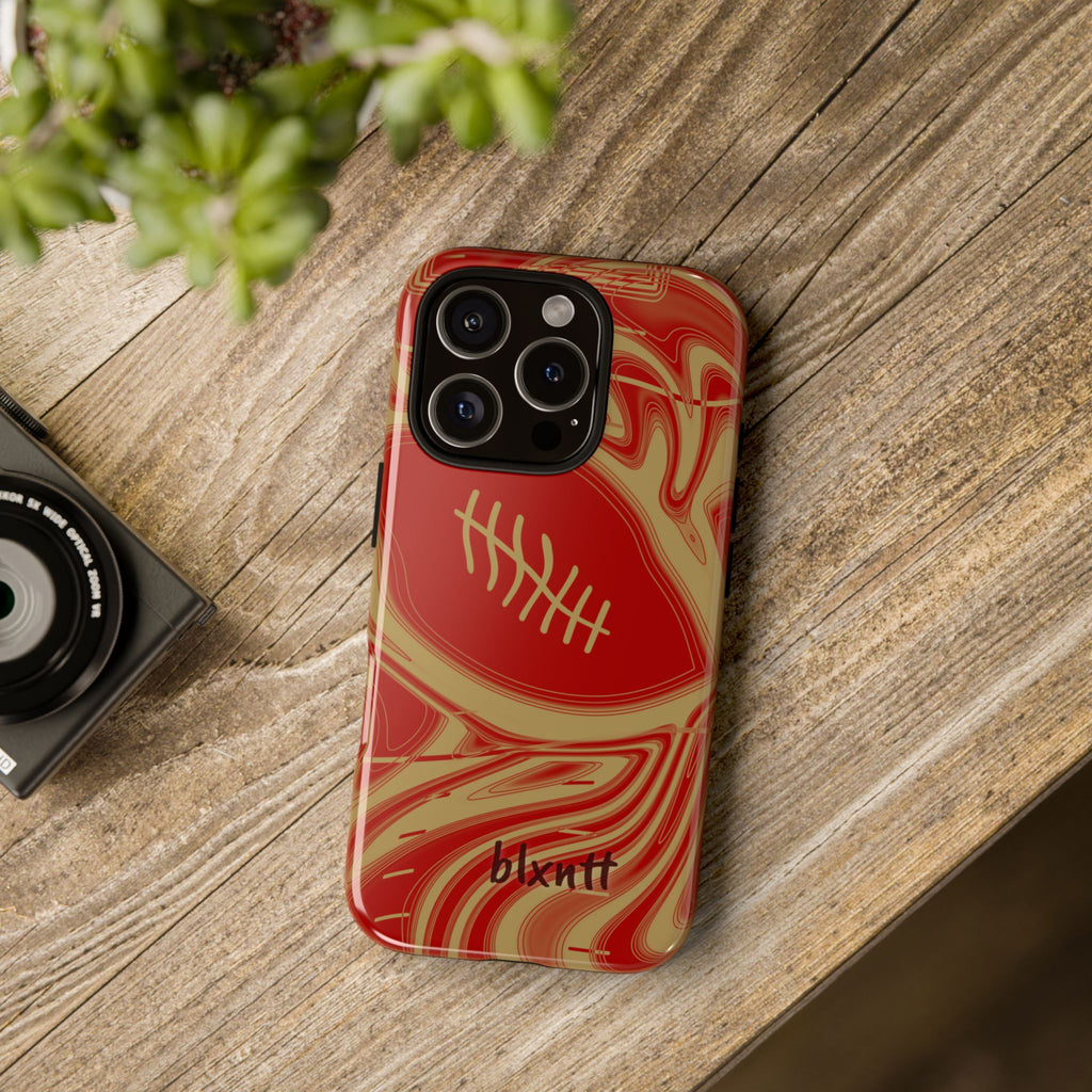 Scarlet & Gold Trippy Football Phone Case