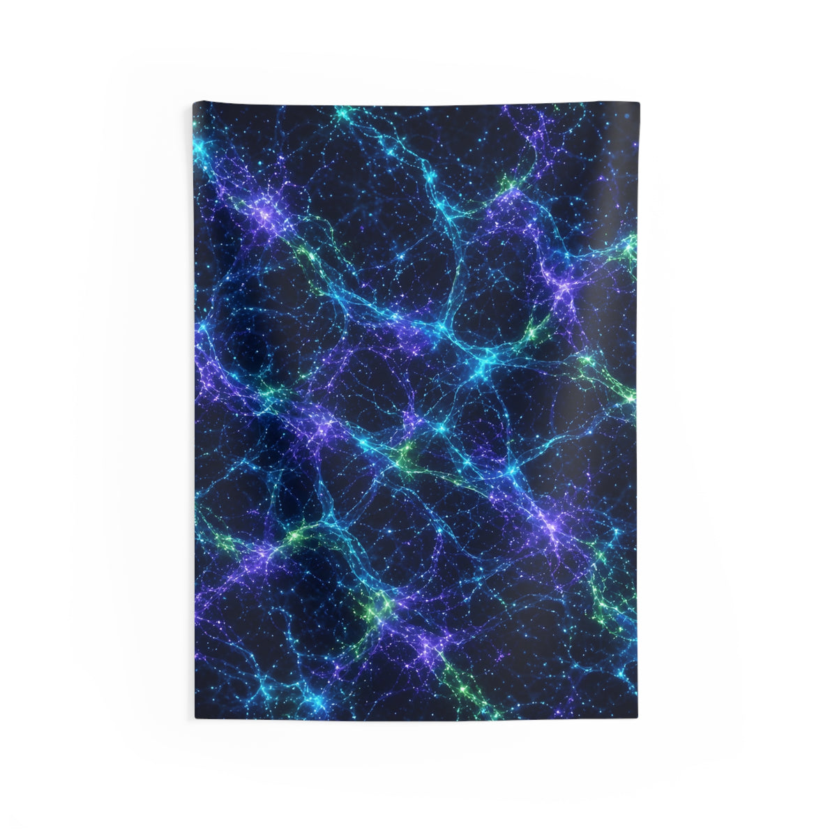 Neon Mycelium - Original Glow Tapestry