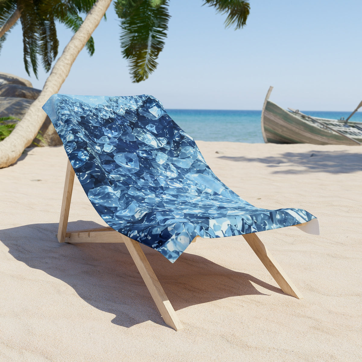 Geode Core - Glacier Beach Towel