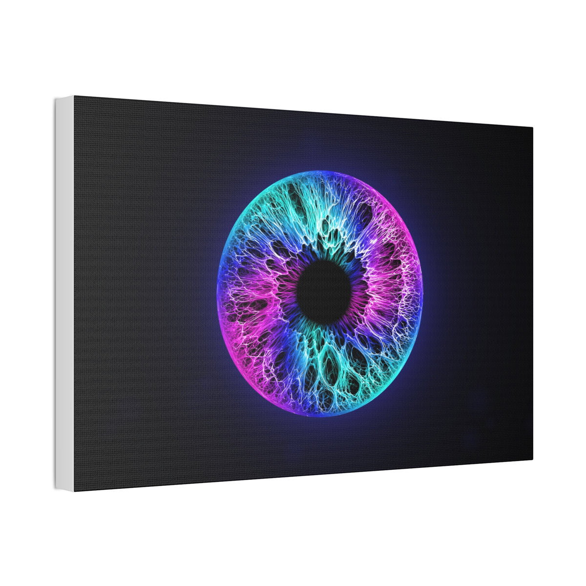 BLXNTT Iris – Lace Web Galaxy Teal Magenta Glossy Canvas