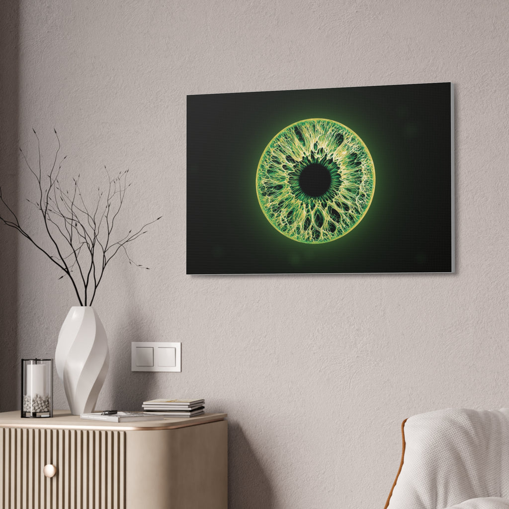BLXNTT Iris – Lace Web Emerald Gold Glossy Canvas