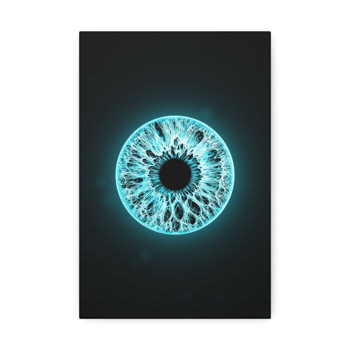 BLXNTT Iris – Lace Web Electric Cyan Glossy Canvas