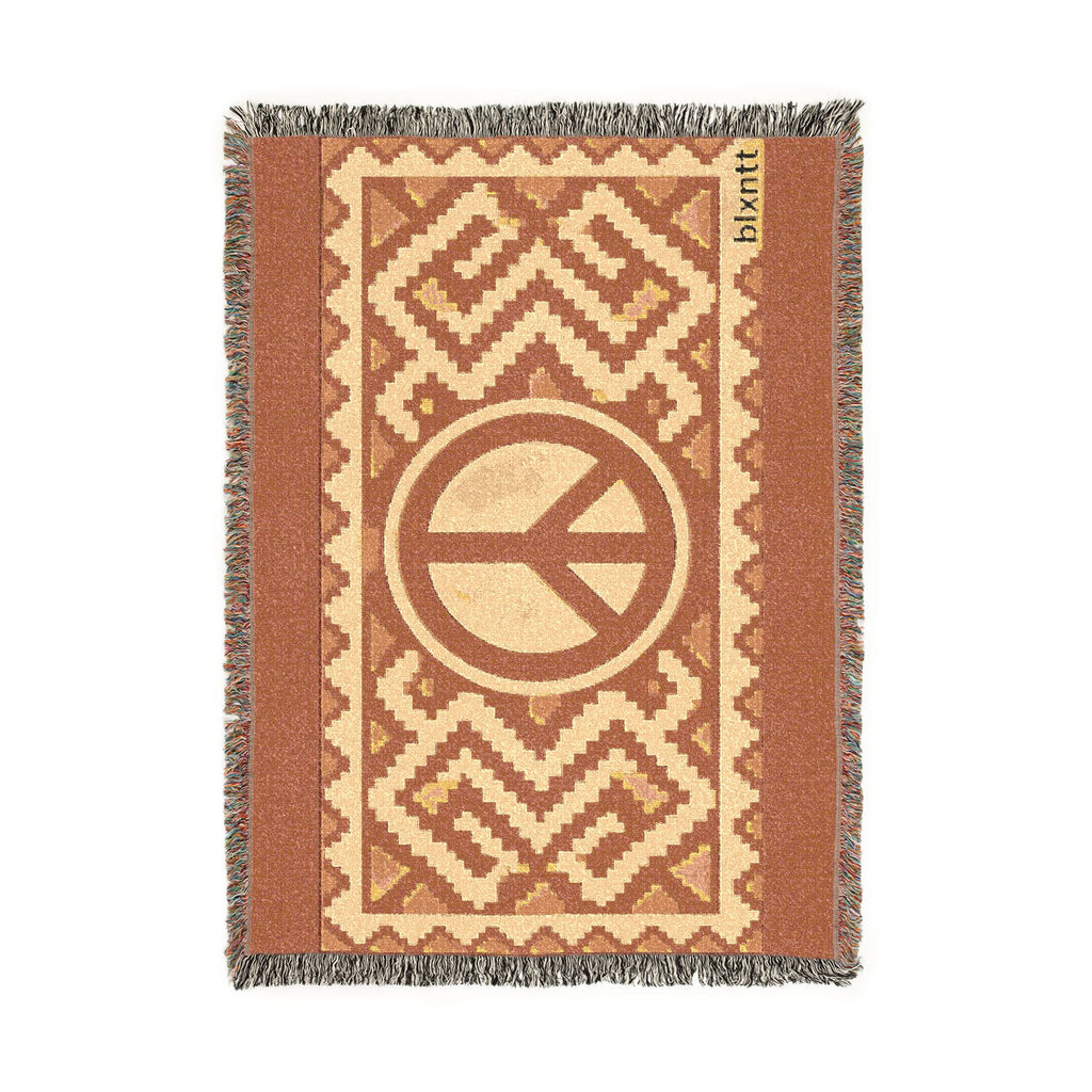 BLXNTT Orange Hippie Woven Blanket #3