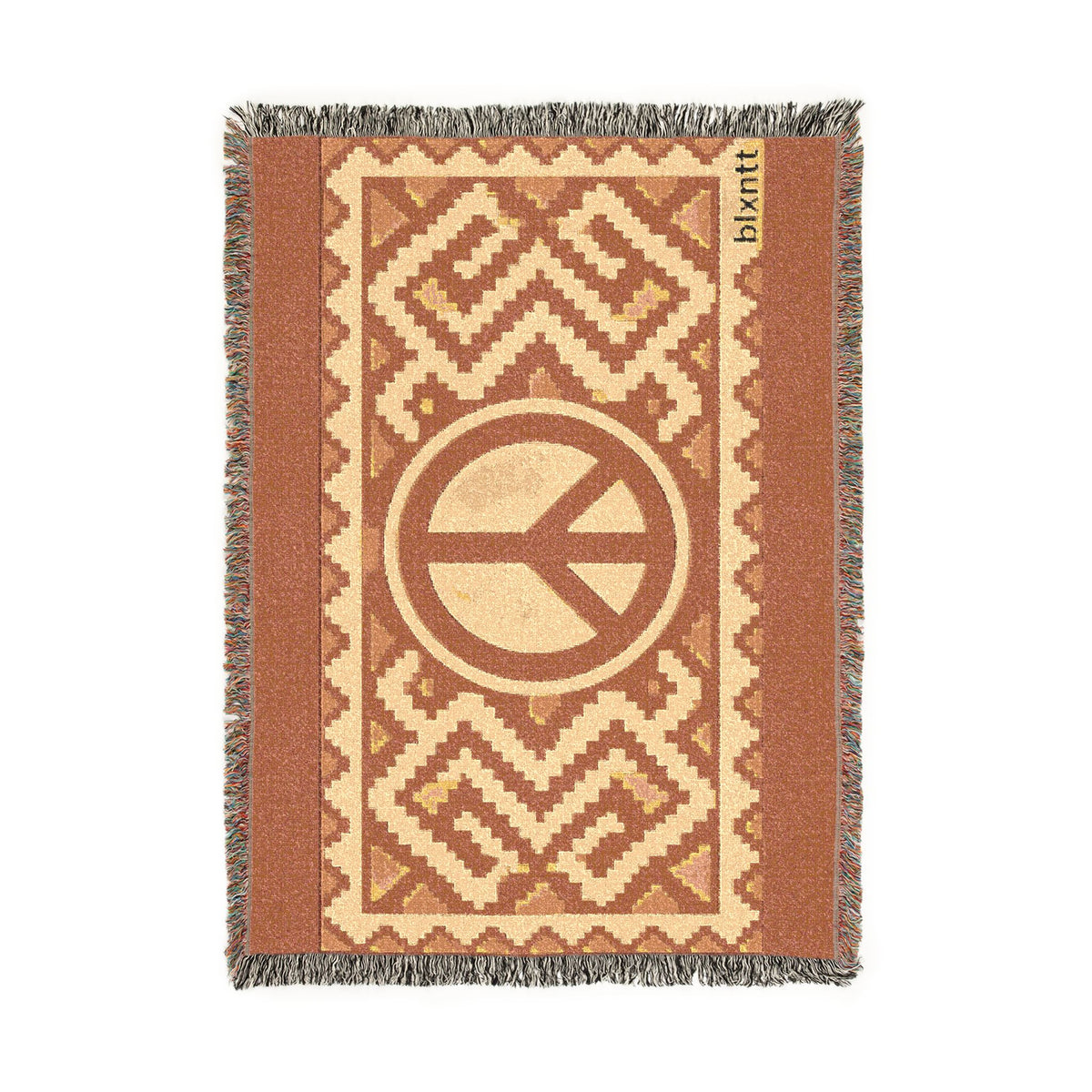 BLXNTT Orange Hippie Woven Blanket #3